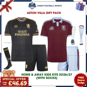 Aston Villa 2026/27 Gift Pack - Home and Away Kids Cheap Football Kits - Overview