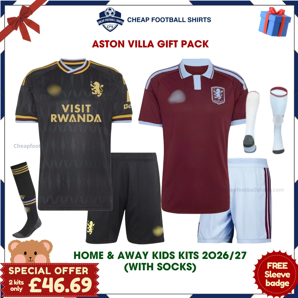 Aston Villa 2026/27 Gift Pack - Home and Away Kids Cheap Football Kits - Overview