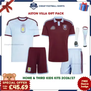 Aston Villa 2026/27 Gift Pack - Home and Third Kids Cheap Football Kits - Overview