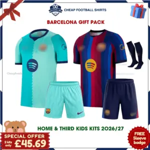 Barcelona 2026/27 Gift Pack - Home and Third Kids Cheap Football Kits - Overview