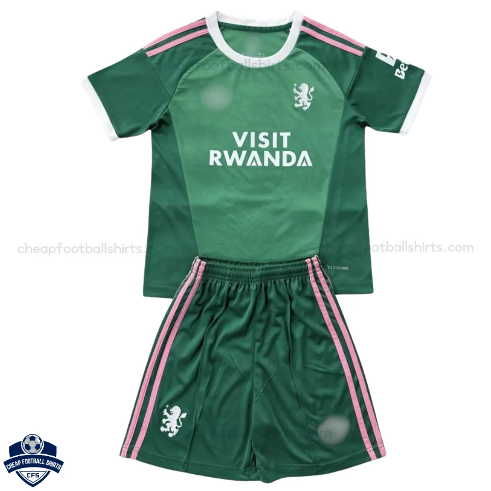 Aston Villa Green Goalkeeper Kids Cheap Football Kit 2026/27 - Front View