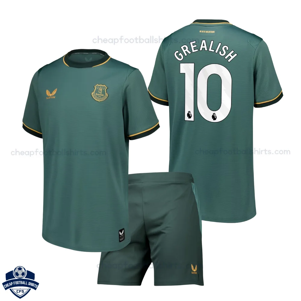 Everton Third Kids Cheap Football Kit 2026/27 - GREALISH 10 - Overview