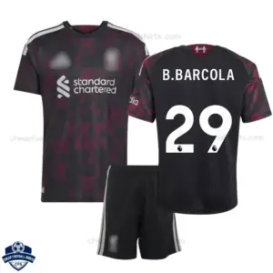 Liverpool Third Kids Cheap Football Kit 2026/27 - B.BARCOLA 29 - Overview