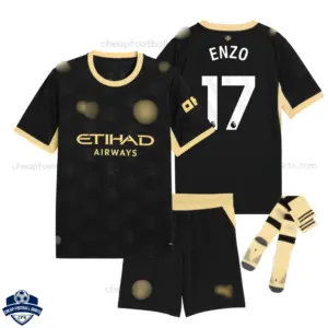 Manchester City Away Kids Cheap Football Kit 2026/27 - ENZO 17 - Overview