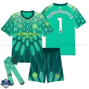 Manchester City Green Goalkeeper Kids Cheap Football Kit 2026/27 - DONNARUMMA 1- Overview