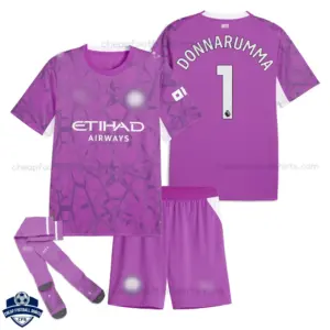 Manchester City Purple Goalkeeper Kids Cheap Football Kit 2026/27 - DONNARUMMA 1 - Overview