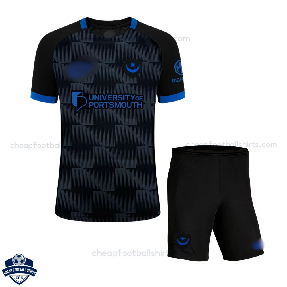 Portsmouth Third Kids Cheap Football Kit 2026/27 - Front View
