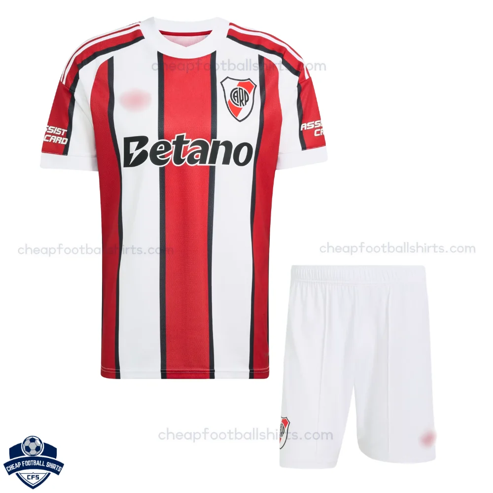 River Plate Away Kids Cheap Football Kit 2026/27- Front View