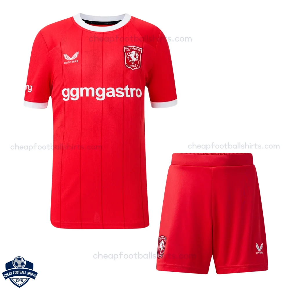 Twente Home Kids Cheap Football Kit 2026/27 - Front view