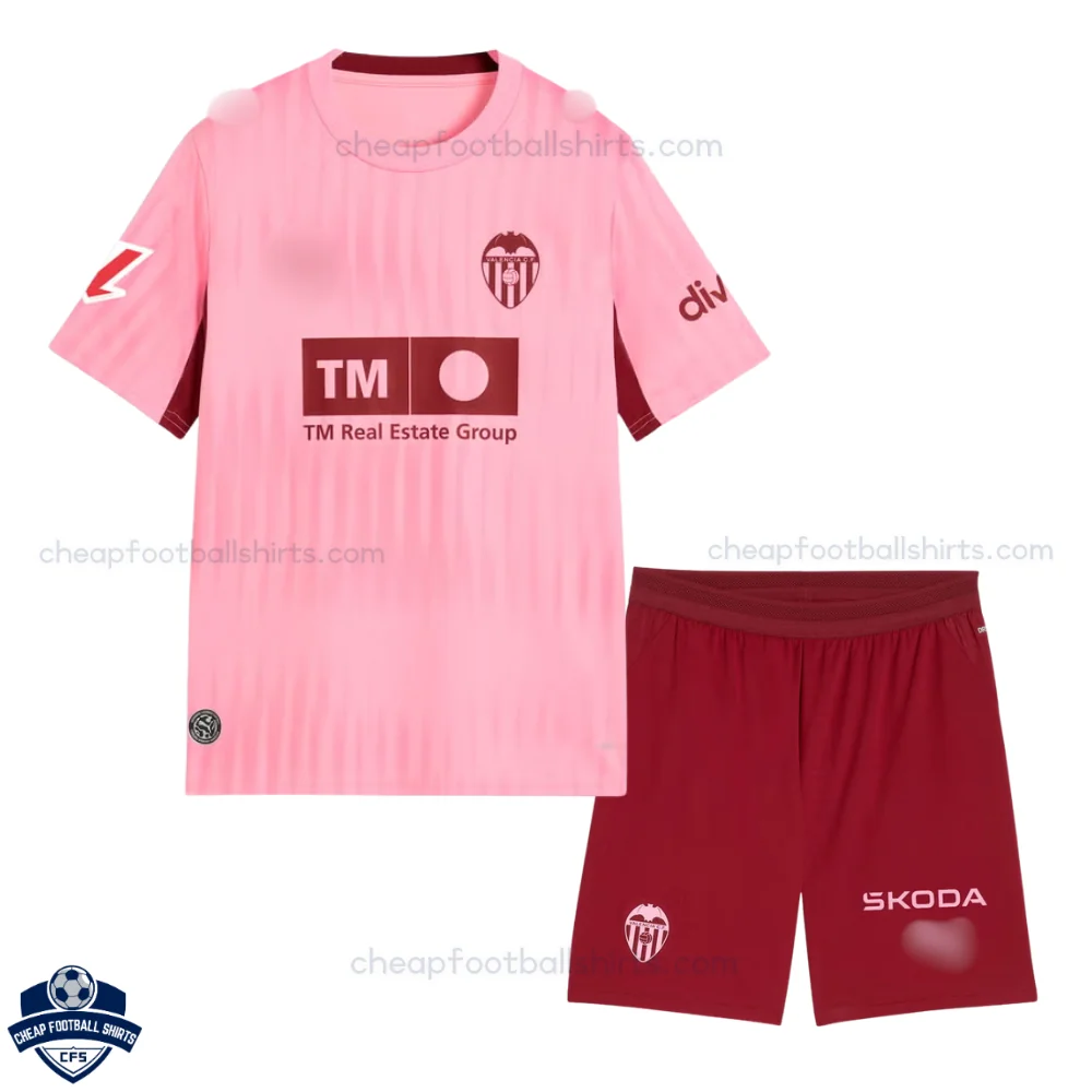 Valencia CF Third Kids Cheap Football Kit 2026/27 - Front View