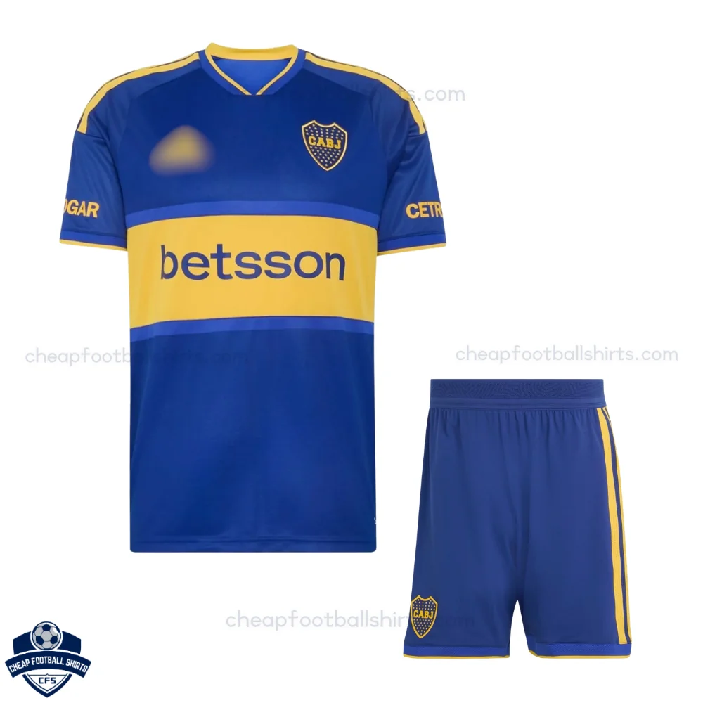Boca Juniors Home Kids Cheap Football Kit 2026/27 - Front View