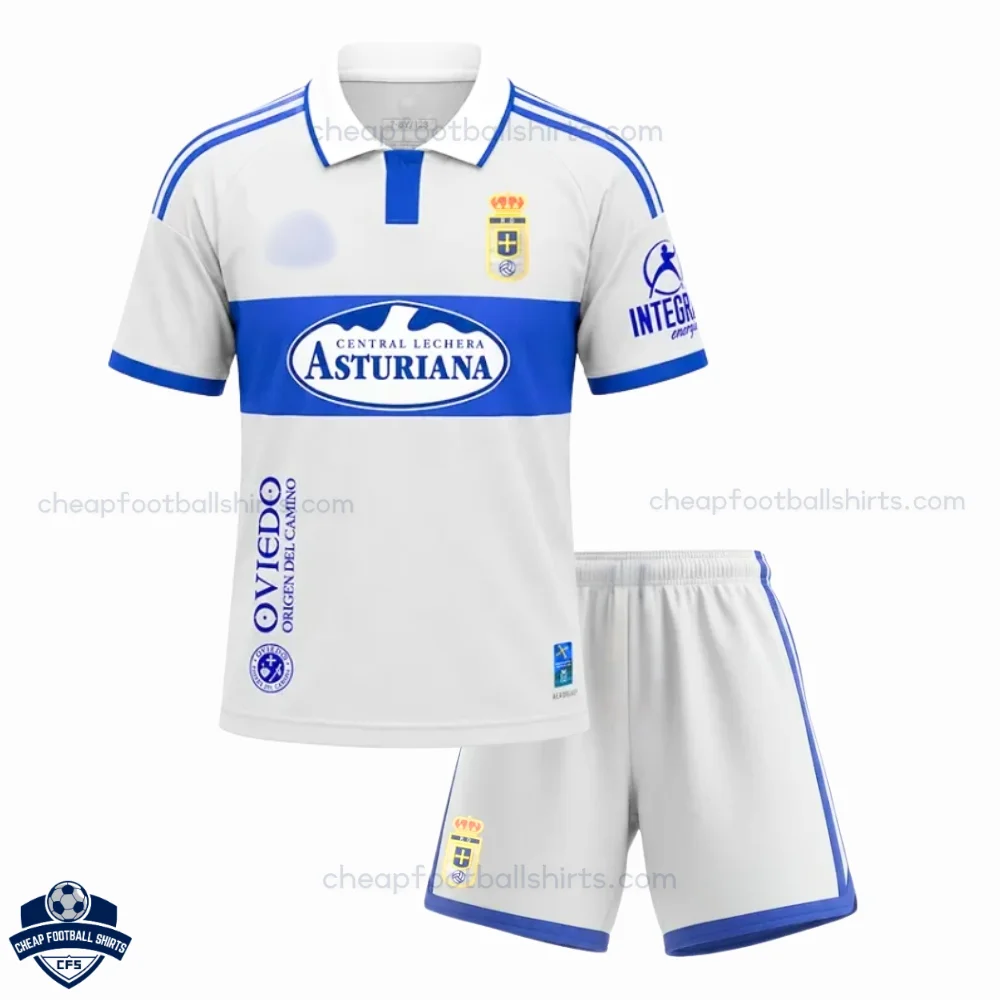 Real Oviedo Away Kids Cheap Football Kit 2026/27 - Front view