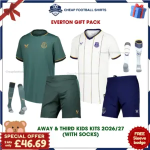 Everton 2026/27 Gift Pack - Away and Third Kids Cheap Football Kits (With Socks) - Overview