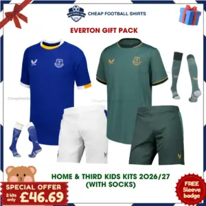 Everton 2026/27 Gift Pack - Home and Third Kids Cheap Football Kits (With Socks) - Overview