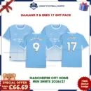 Manchester City 2026/27 Gift Pack – Home Men Cheap Football Shirts – HAALAND 9 and ENZO 17
