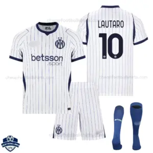 Inter Milan Away Kids Cheap Football Kit 2026/27 - LAUTARO 10 - Overview with socks