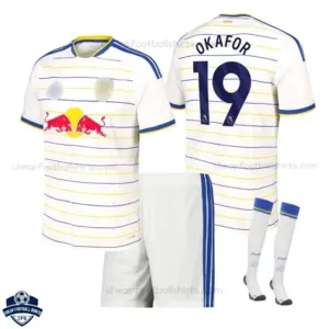 Leeds United Home Kids Cheap Football Kit 2026/27 - OKAFOR 19 - Overview with socks