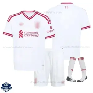 Liverpool Away Kids Cheap Football Kit 2026/27 - Overview with socks