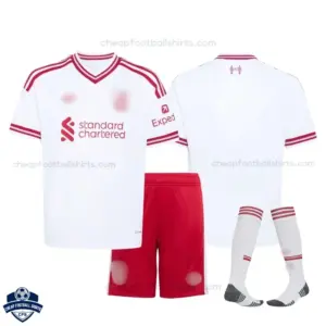 Liverpool Away Kids Cheap Football Kit 2026/27 - Red Shorts with socks