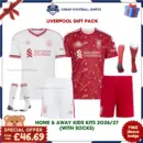 Liverpool 2026/27 Gift Pack - Home and Away Kids Cheap Football Kits (With Socks) - Overview