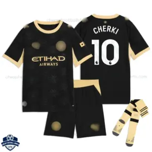 Manchester City Away Kids Cheap Football Kit 2026/27 - CHERKI 10 - Overview with socks