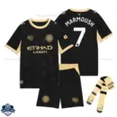 Manchester City Away Kids Cheap Football Kit 2026/27 - MARMOUSH 7 - Overview with socks
