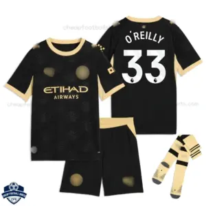 Manchester City Away Kids Cheap Football Kit 2026/27 - RÚBEN 3 - Overview with socks