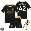 Manchester City Away Kids Cheap Football Kit 2026/27 - SEMENYO 42 - Overview with socks