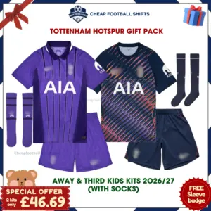 Tottenham Hotspur 2026/27 Gift Pack - Away and Third Kids Cheap Football Kits - Overview