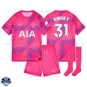 Tottenham Hotspur KINSKY 31 Goalkeeper Kids Cheap Football Kit 2026/27