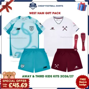 West Ham United 2026/27 Gift Pack - Away and Third Kids Cheap Football Kits - Overview