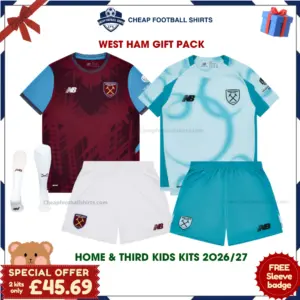 West Ham United 2026/27 Gift Pack - Home and Third Kids Cheap Football Kits - Overview