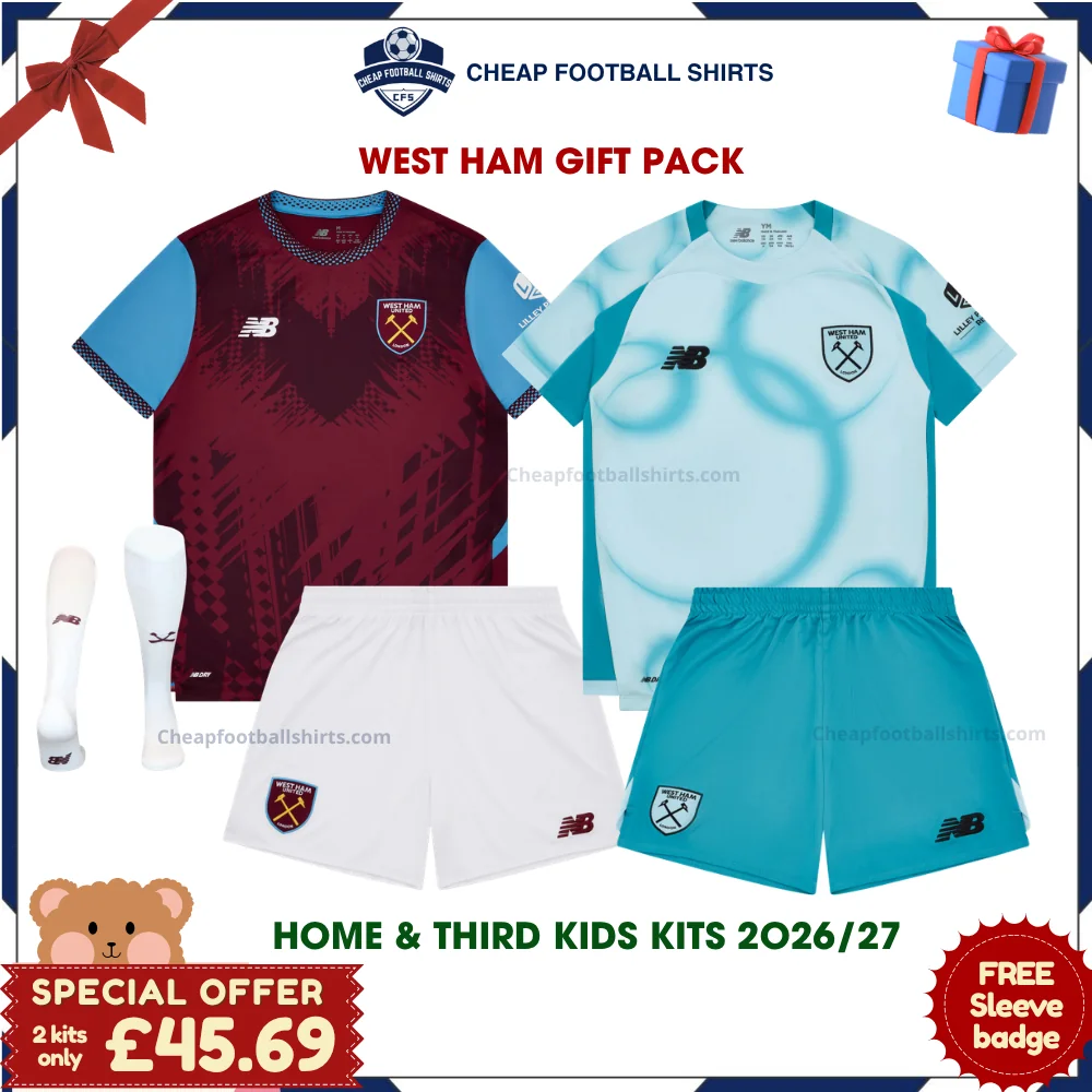 West Ham United 2026/27 Gift Pack - Home and Third Kids Cheap Football Kits - Overview