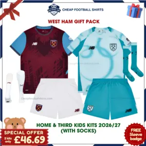 West Ham United 2026/27 Gift Pack - Home and Third Kids Cheap Football Kits - Overview