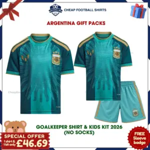 Argentina 2026 Gift Pack – Goalkeeper Dad Shirt and Son Kit