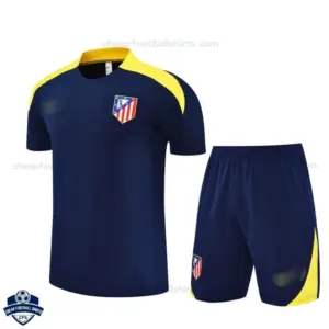 Atletico Madrid Blue Pre Match Training Adult Cheap Football Kit 2025/26 - Front View