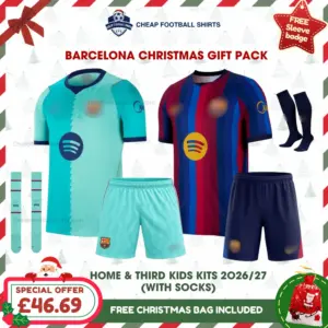 Barcelona 2026_27 Gift Pack – Home and Third Kids Cheap Football Kits - xmasframe