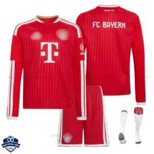 Bayern Munich Home Kids Cheap Football Kit 2026/27 Long Sleeve - Overview