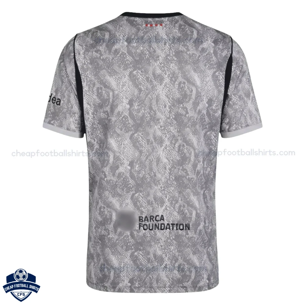 Barcelona Grey Goalkeeper Kids Cheap Football Kit 2026/27 - Back View