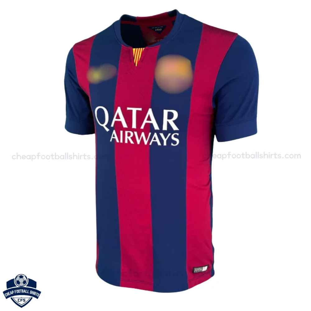 Retro Barcelona MESSI 10 Home Men Cheap Football Shirt 2014/15 - Front View