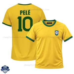 Retro Brazil PELÉ 10 Home Men Cheap Football Shirt 1970 - Overview