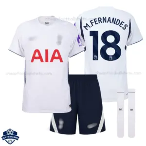 Tottenham Hotspur M.FERNANDES 18 Home Kids Cheap Football Kit 2026/27 - Overview