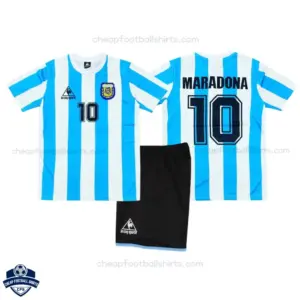 Argentina MARADONA 10 Home Kids Football Kit 1986