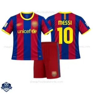 Barcelona MESSI 10 Home Kids Cheap Football Kit 2010/11