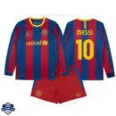 Barcelona MESSI 10 Home Kids Cheap Football Kit 2010/11 Long Sleeve