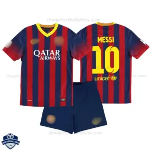 Barcelona MESSI 10 Home Kids Cheap Football Kit 2013/14