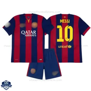 Barcelona MESSI 10 Home Kids Cheap Football Kit 2014/15