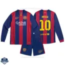 Barcelona MESSI 10 Home Kids Cheap Football Kit 2014/15 Long Sleeve