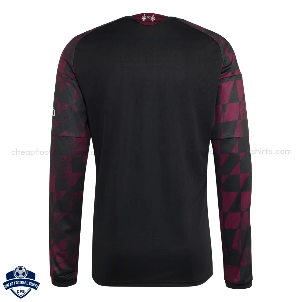 Liverpool Third Men Cheap Football Shirt 2026/27 Long Sleeve - Back view