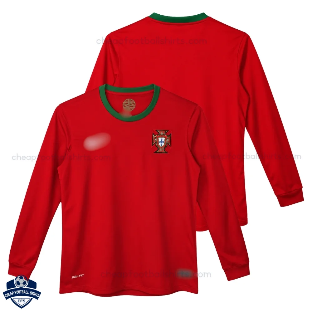 Portugal Home Men Football Shirt 2012 Long Sleeve